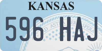 KS license plate 596HAJ