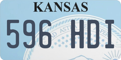 KS license plate 596HDI
