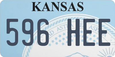KS license plate 596HEE