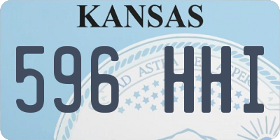 KS license plate 596HHI