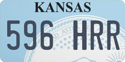 KS license plate 596HRR