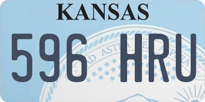 KS license plate 596HRU