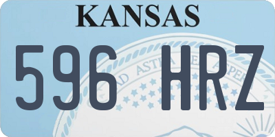 KS license plate 596HRZ