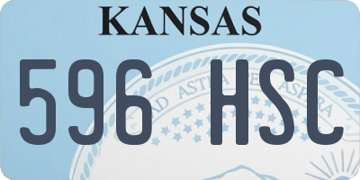 KS license plate 596HSC