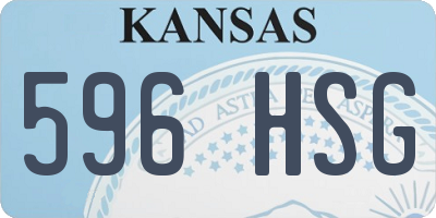 KS license plate 596HSG