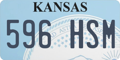 KS license plate 596HSM