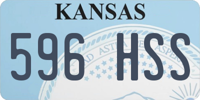 KS license plate 596HSS