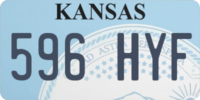 KS license plate 596HYF