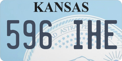 KS license plate 596IHE