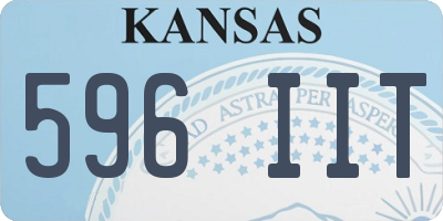 KS license plate 596IIT