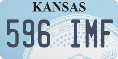 KS license plate 596IMF