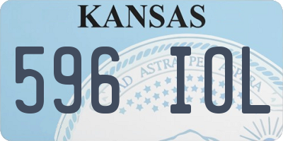 KS license plate 596IOL