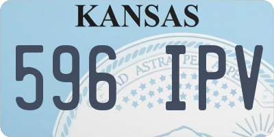 KS license plate 596IPV