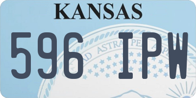 KS license plate 596IPW