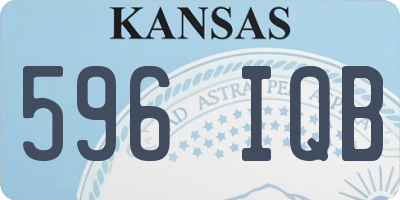 KS license plate 596IQB