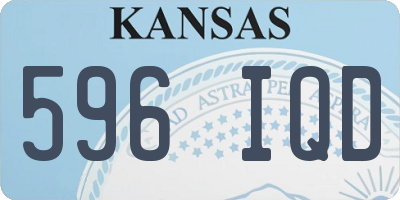 KS license plate 596IQD