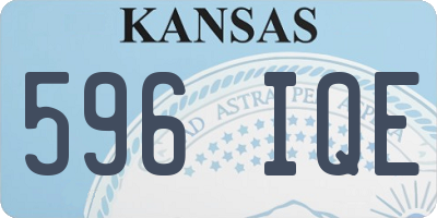 KS license plate 596IQE