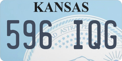 KS license plate 596IQG