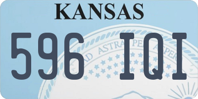 KS license plate 596IQI