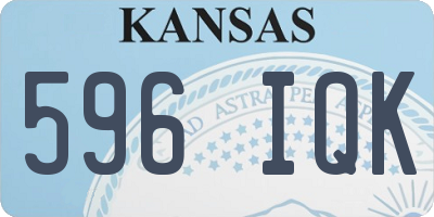 KS license plate 596IQK