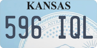 KS license plate 596IQL