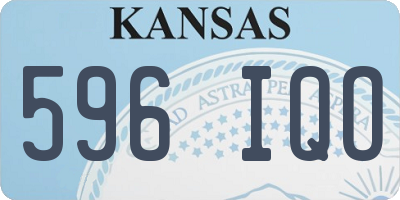 KS license plate 596IQO
