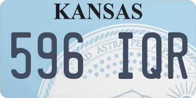 KS license plate 596IQR
