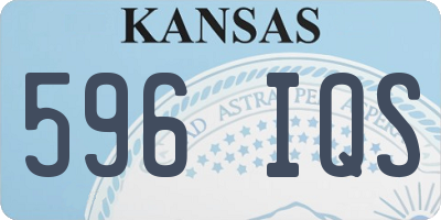 KS license plate 596IQS