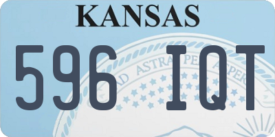 KS license plate 596IQT