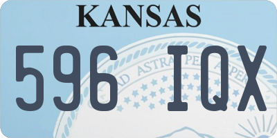 KS license plate 596IQX