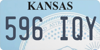 KS license plate 596IQY