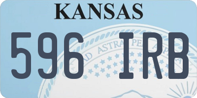 KS license plate 596IRB
