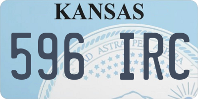 KS license plate 596IRC