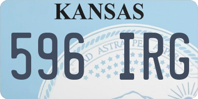 KS license plate 596IRG