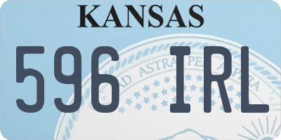 KS license plate 596IRL