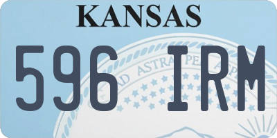KS license plate 596IRM