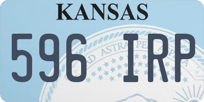 KS license plate 596IRP