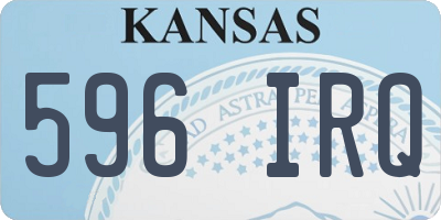 KS license plate 596IRQ