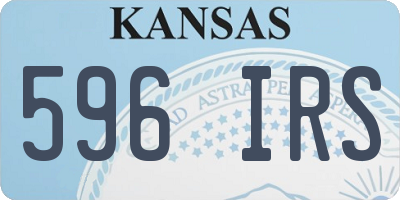 KS license plate 596IRS