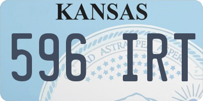 KS license plate 596IRT