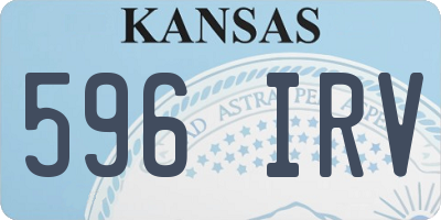 KS license plate 596IRV