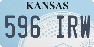 KS license plate 596IRW