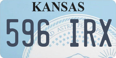 KS license plate 596IRX