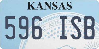 KS license plate 596ISB