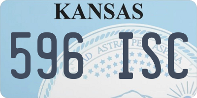 KS license plate 596ISC