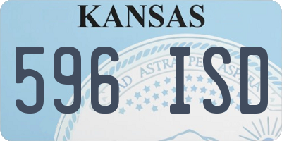 KS license plate 596ISD