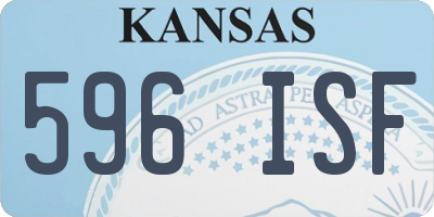 KS license plate 596ISF