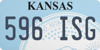 KS license plate 596ISG