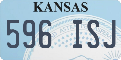 KS license plate 596ISJ