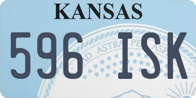 KS license plate 596ISK